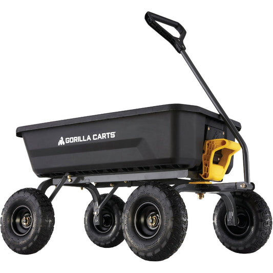 Gorilla Carts 4 Cu. Ft. 600 Lb. Poly Garden Cart