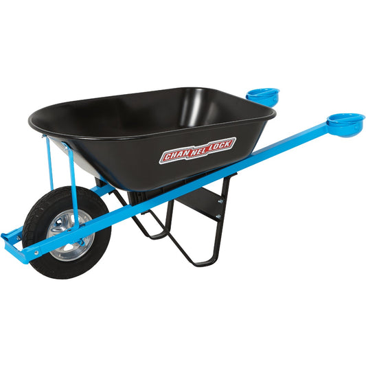 Channellock 6 Cu. Ft. Steel Tray Wheelbarrow with Pivot Handle