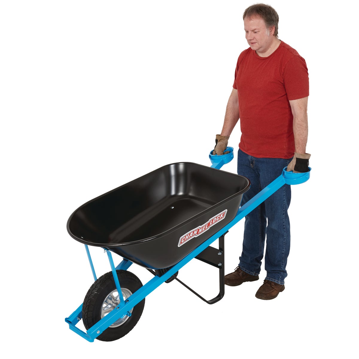 Channellock 6 Cu. Ft. Steel Tray Wheelbarrow with Pivot Handle