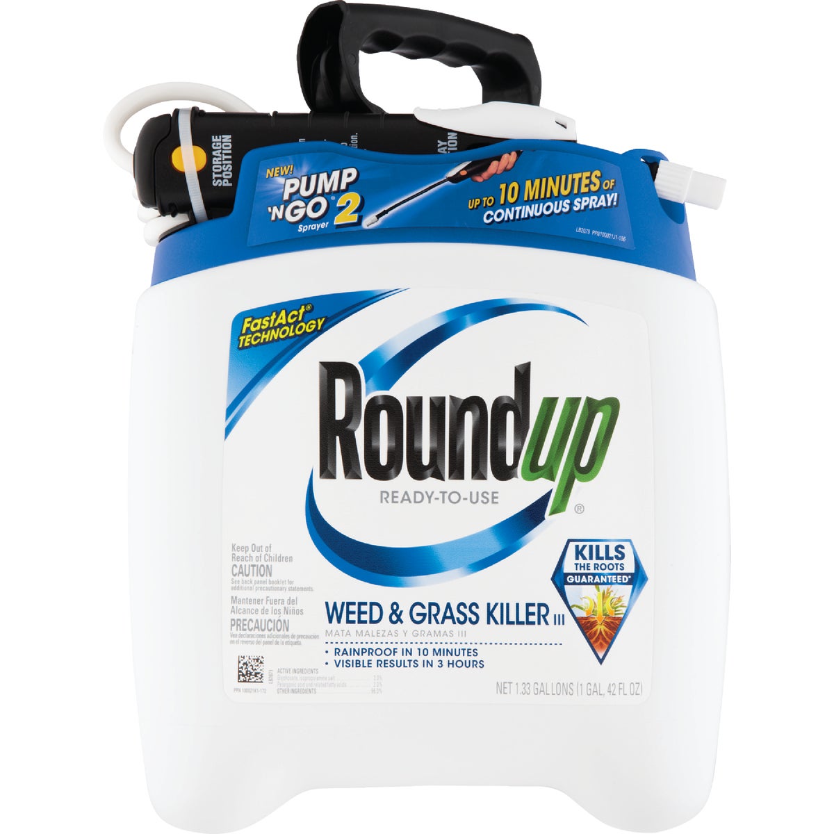 Roundup 1.33 Gal Ready To Use Pump 'N Go Wand Sprayer Weed & Grass Killer III