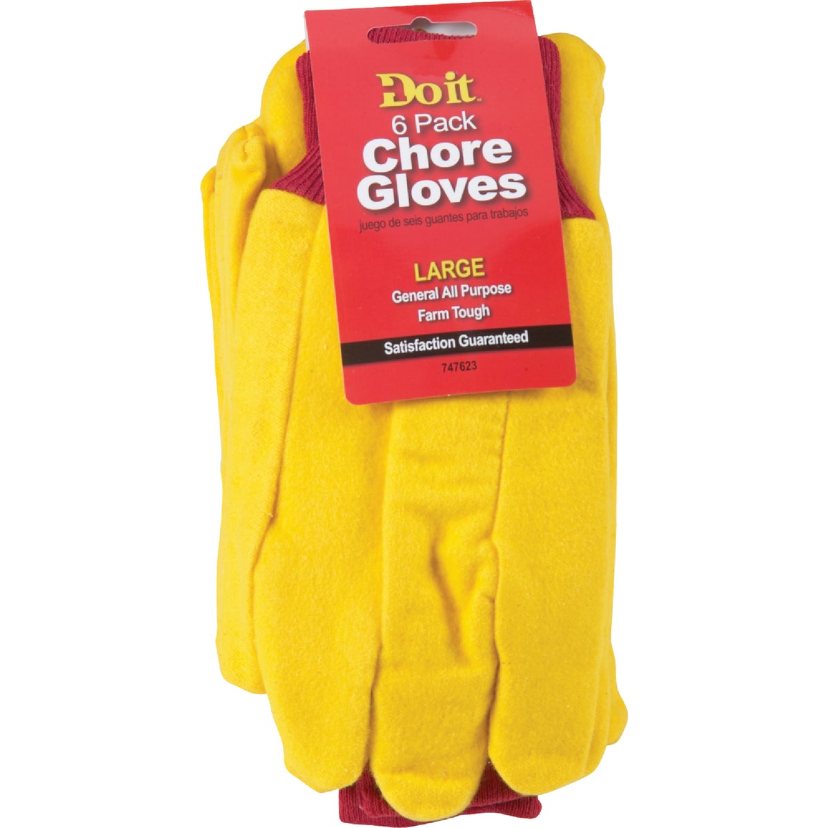 Do it Men's Large Fleece Chore Glove (6-Pack)