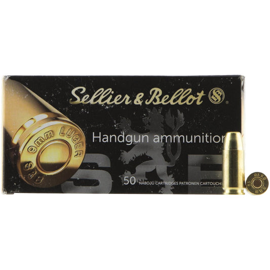 Sellier & Bellot 9mm Luger 150 Grain FMJ Subsonic Centerfire Ammunition Cartridges