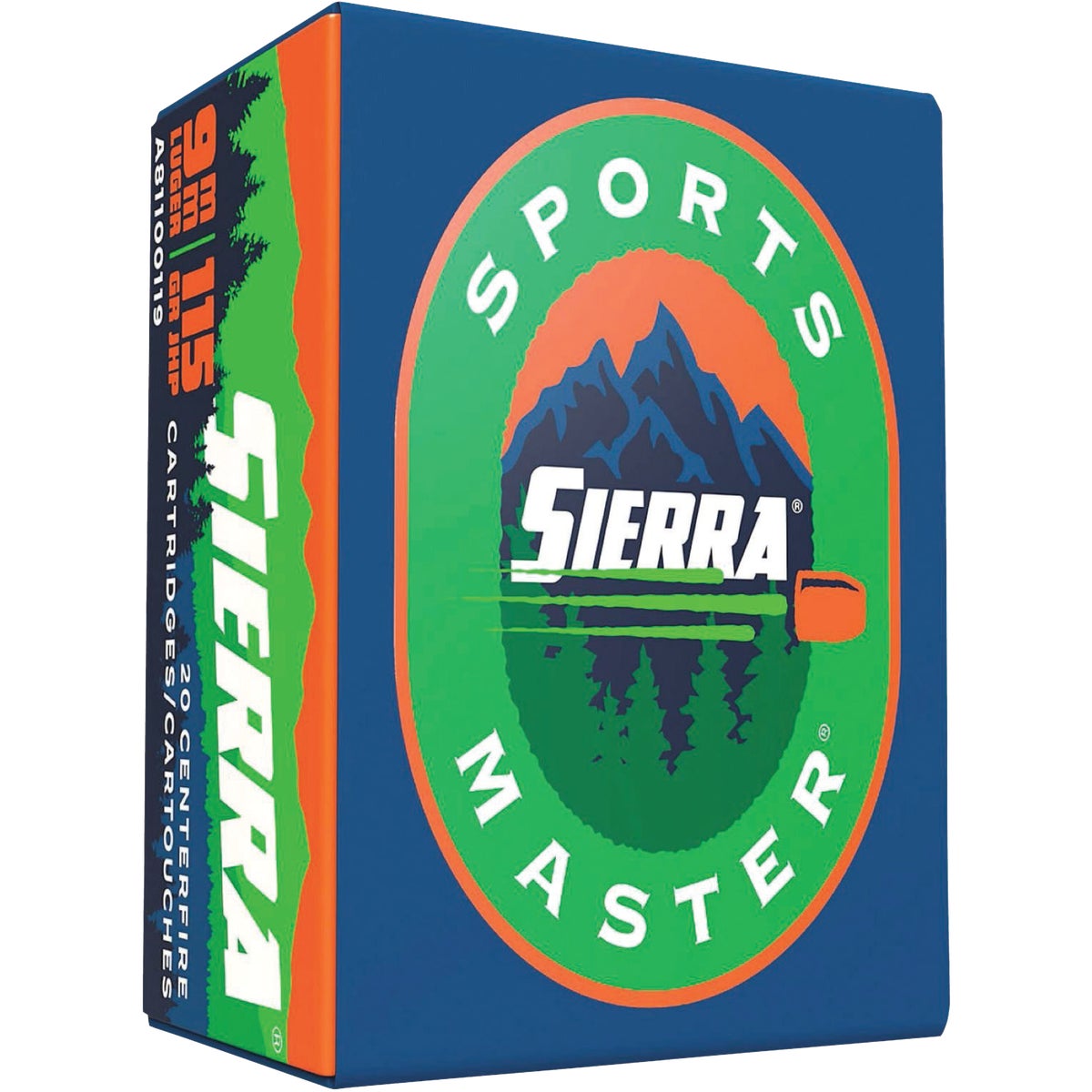 Sierra Bullets Outdoor Master 9mm Luger 124 Grain JHP Centerfire Ammunition Cartridges