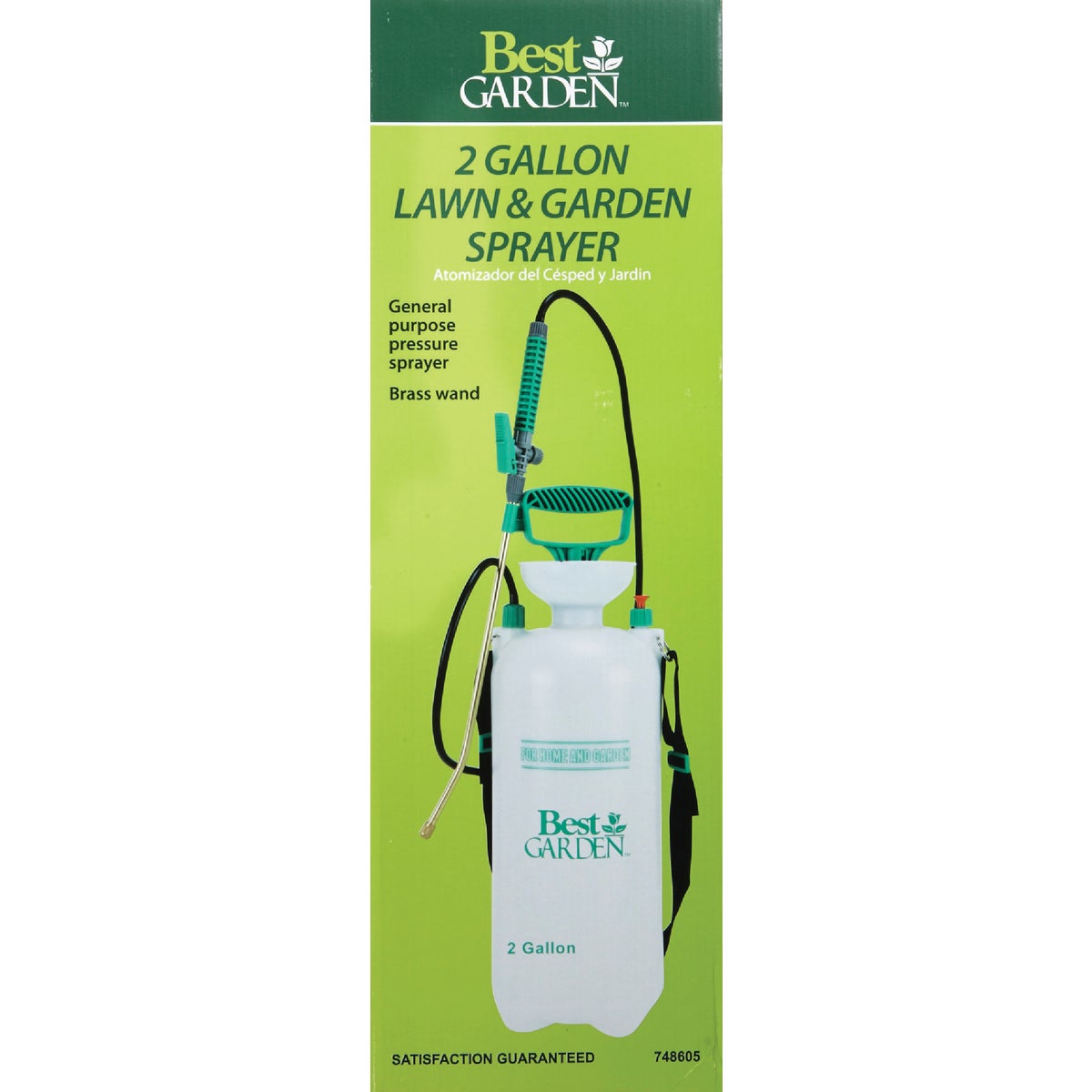 Best Garden 2 Gal. Tank Sprayer with Brass Wand