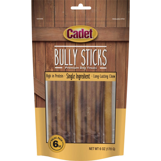 Cadet Beef Bully Sticks Dog Treat, 6 Oz.