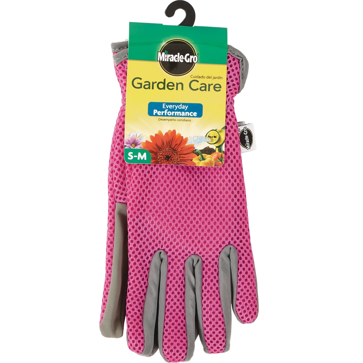 Miracle-Gro Garden Care Women's Small/Medium Polyester Mesh Pink Garden Gloves