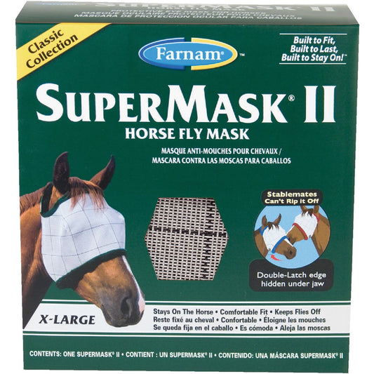 Farnam SuperMask II Extra Large Silver Horse Fly Mask