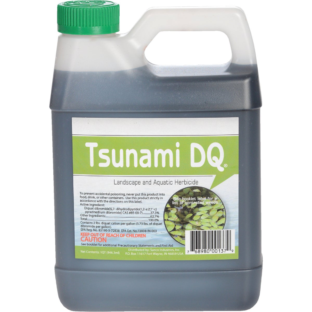 Tsunami DQ 1 Qt. Liquid 2 to 8 Qt./Acre Coverage Area Pond Weed Control