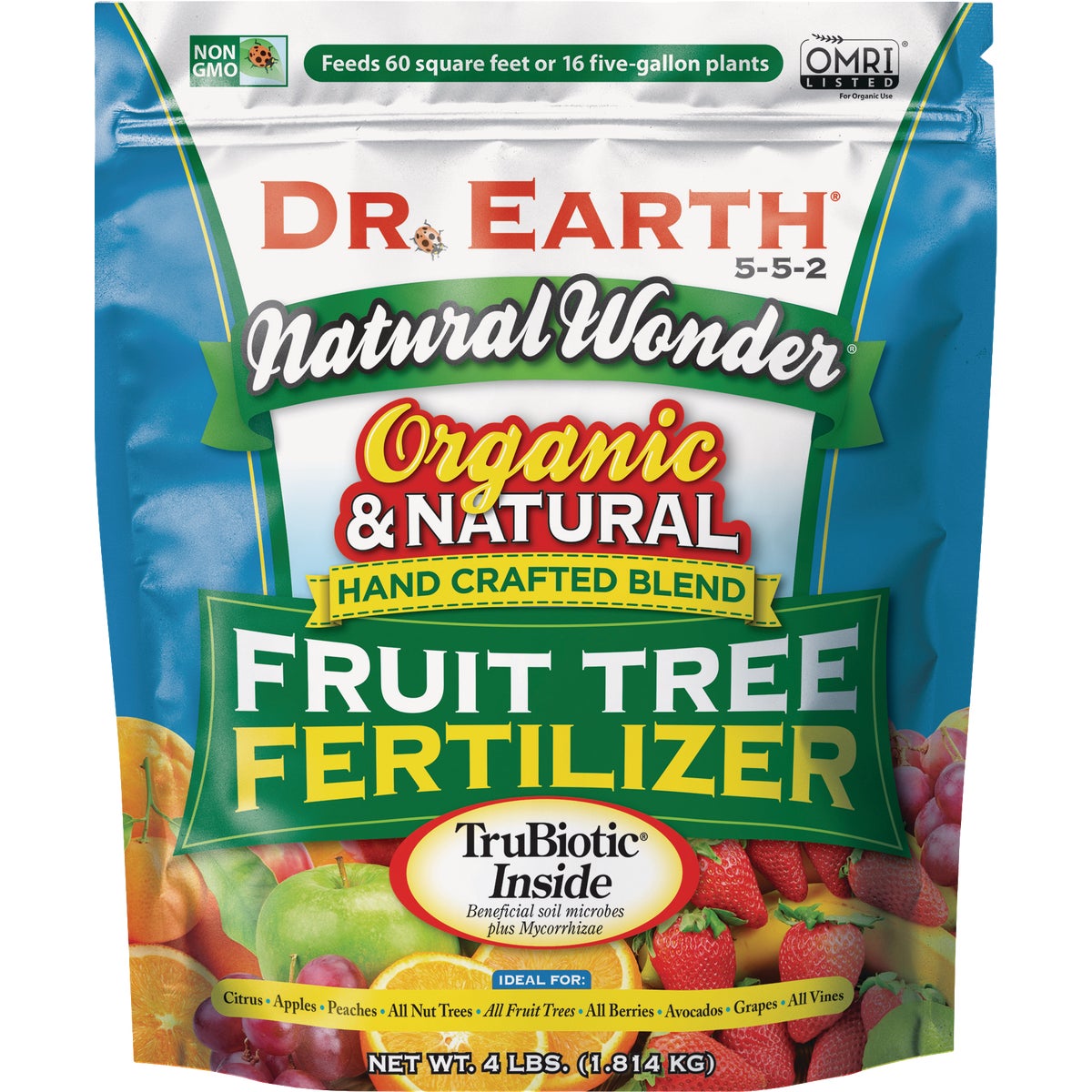 Dr. Earth Natural Wonder 4 Lb. 5-5-2 Organic Fruit Tree Fertilizer