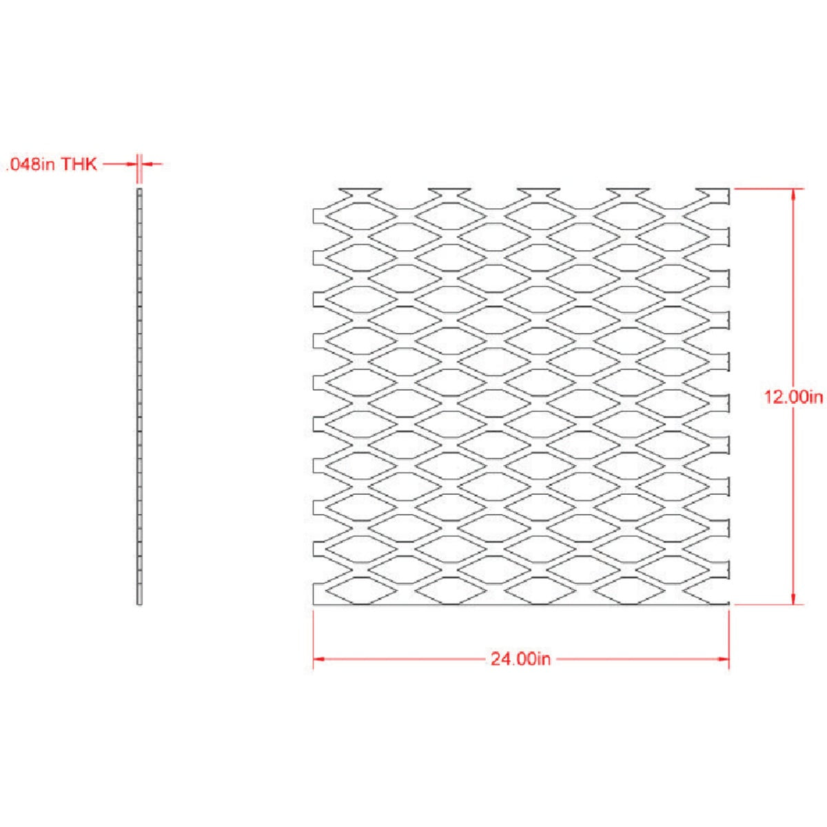 Hillman Steelworks 12 In. x 24 In. x 18 Ga. Weldable Expanded Steel Sheet Stock