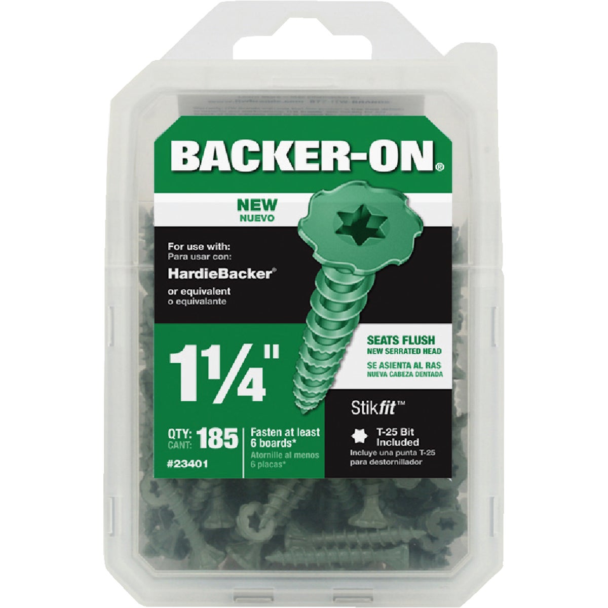 Buildex Backer-On #9 x 1-1/4 In. Cement Board Screw (185 Ct.)