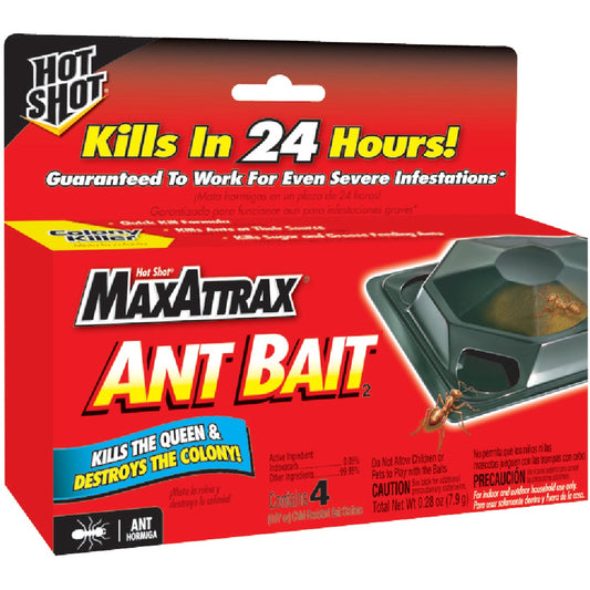 Hot Shot MaxAttrax 0.28 Oz. Solid Ant Bait Station (4-Pack)