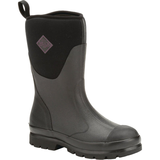 Muck Chore Mid Women's Size 6 Black Rubber Pull-On Boot