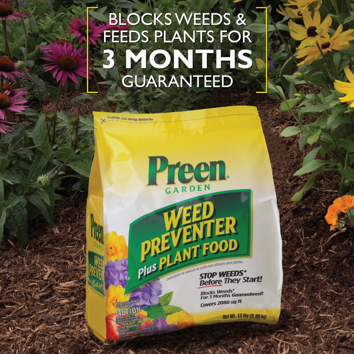 Preen Grass & Weed Preventer Plus Plant Food, 13 Lb.