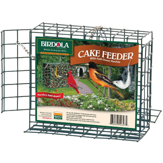 Birdola Green 2-Cake Wire Large Snack Cake Suet Feeder