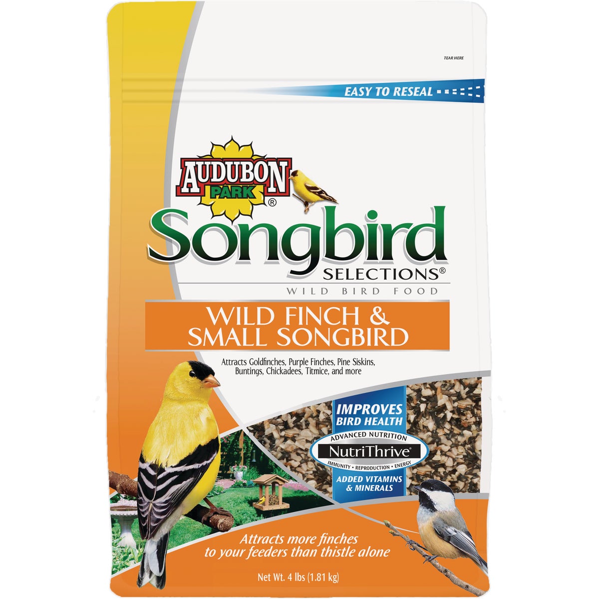 Audubon Park Songbird Selections 4 Lb. Finch & Small Songbird Wild Bird Seed