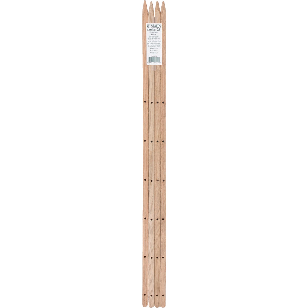 Madison Mill 48 In. Oak Wood Plant Stake (4-Pack)