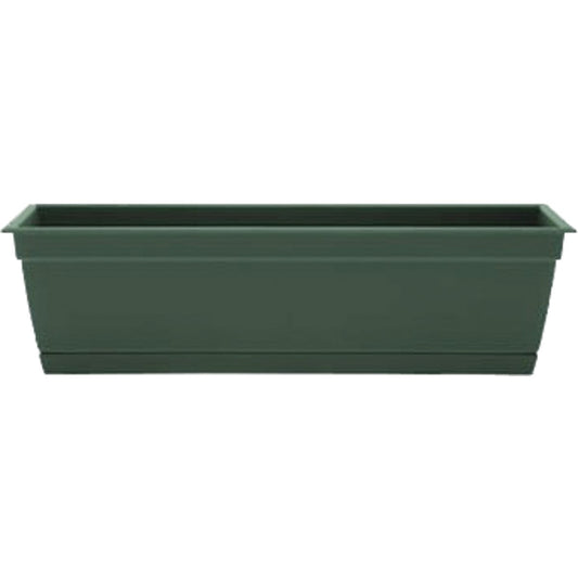 Bloem Ocean Series Dayton 24 In. W. x 6.69 In. H. x 7.75 In. D. Recycled Ocean Plastic Turtle Green Window Box