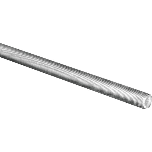 HILLMAN Steelworks 3/8 In. x 3 Ft. Steel Fine Threaded Rod