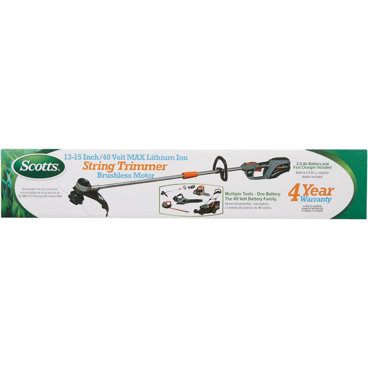 Scotts 15 In. 40 Volt Lithium Ion Cordless String Trimmer