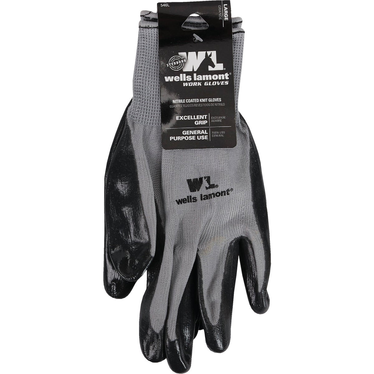 Wells Lamont Men's Large Fine Gauge Knit Nitrile Coated Glove