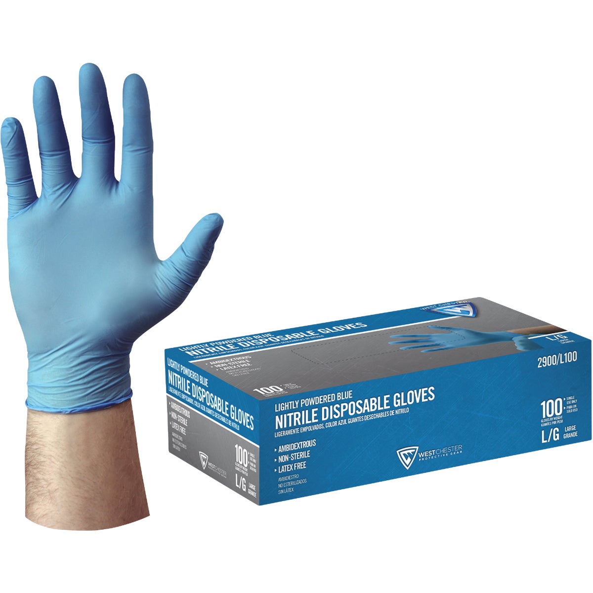 West Chester Large Nitrile Disposable Glove (100-Pack)