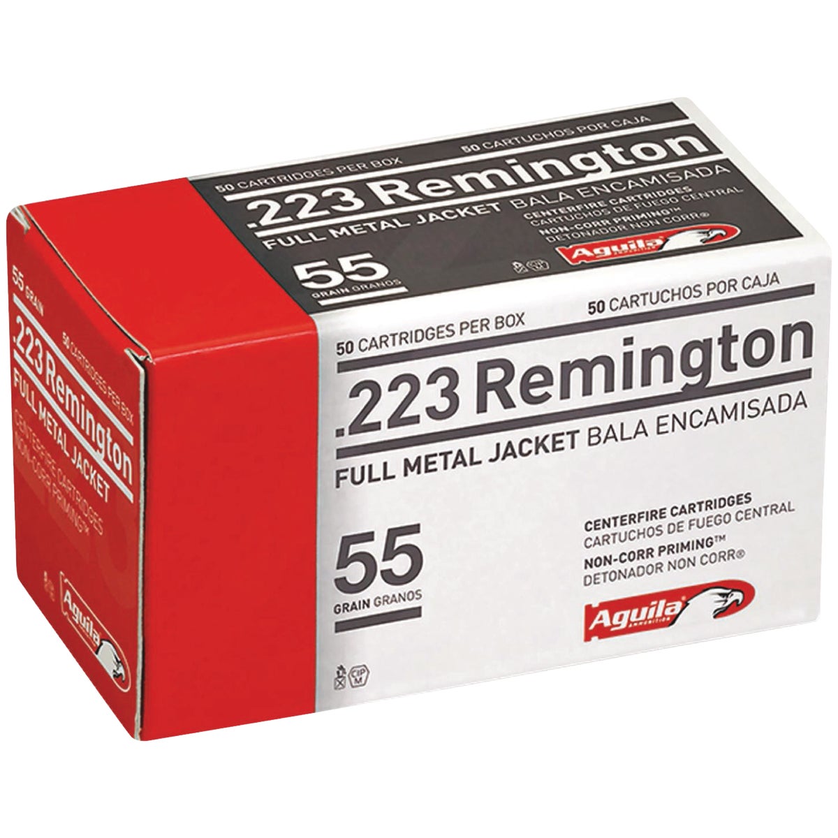 Aguila .223 Rem 55 Grain FMJ Centerfire Ammunition Cartridges