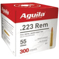 Aguila .223 Rem 55 Grain FMJ Centerfire Ammunition Cartridges