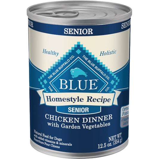 Blue Buffalo Homestyle Recipe Chicken & Garden Vegetables Senior Wet Dog Food, 12.5 Oz.