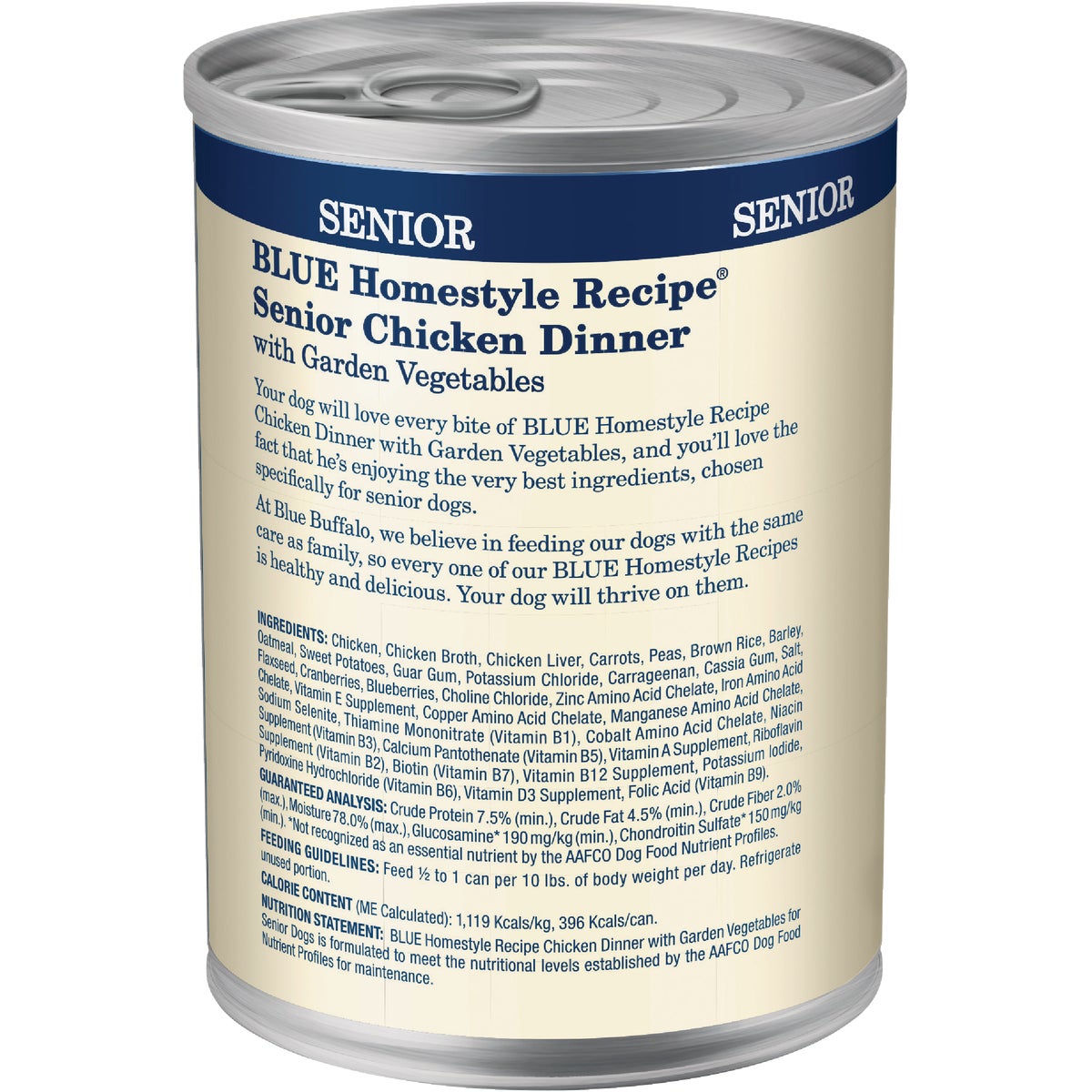 Blue Buffalo Homestyle Recipe Chicken & Garden Vegetables Senior Wet Dog Food, 12.5 Oz.