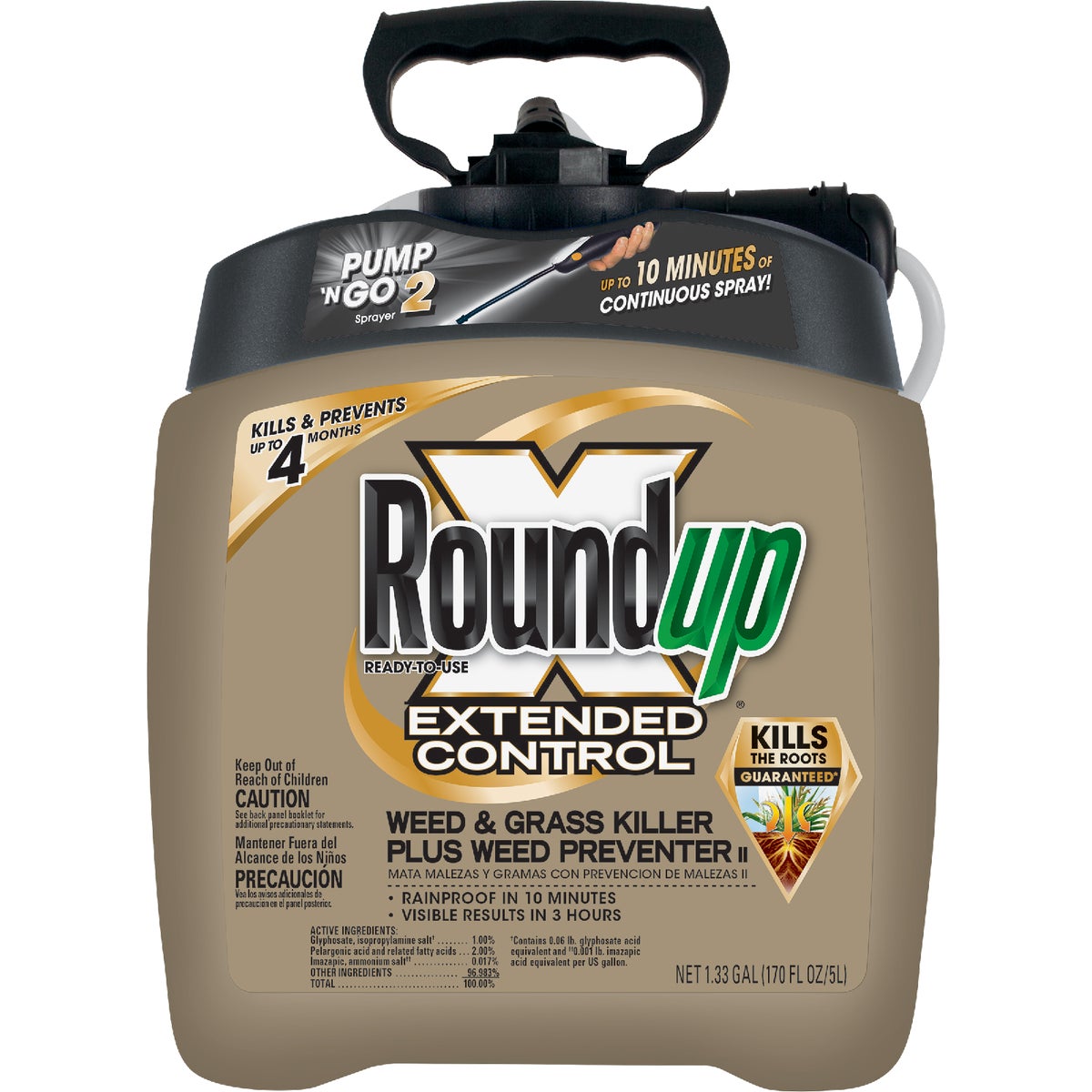 Roundup Extended Control 1.33 Gal. Ready To Use Wand Sprayer Weed & Grass Killer Plus Weed Preventer II