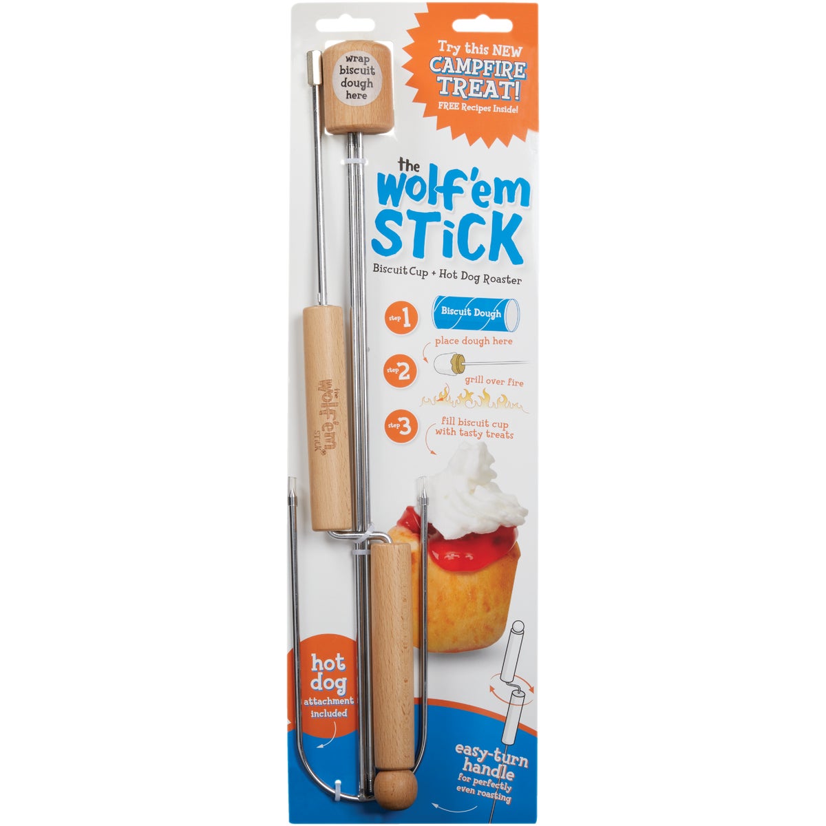 Wolf'em 32 In. Stainless Steel Campfire Roasting Stick