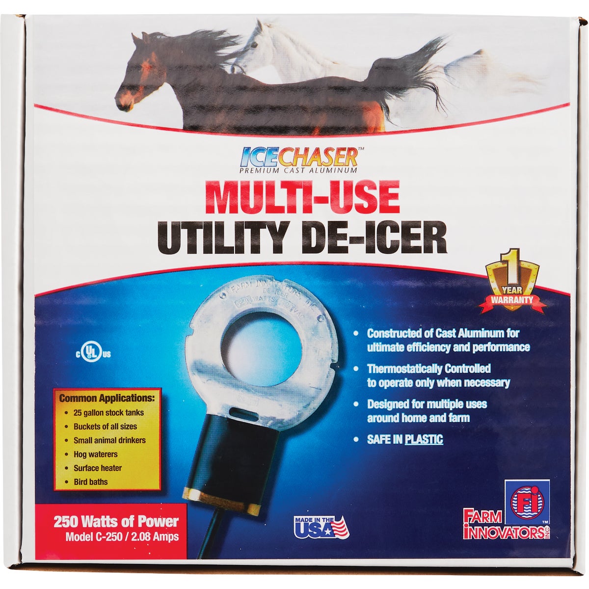 Farm Innovators Ice Chaser 250W Sinking Multi-Use Utility De-Icer