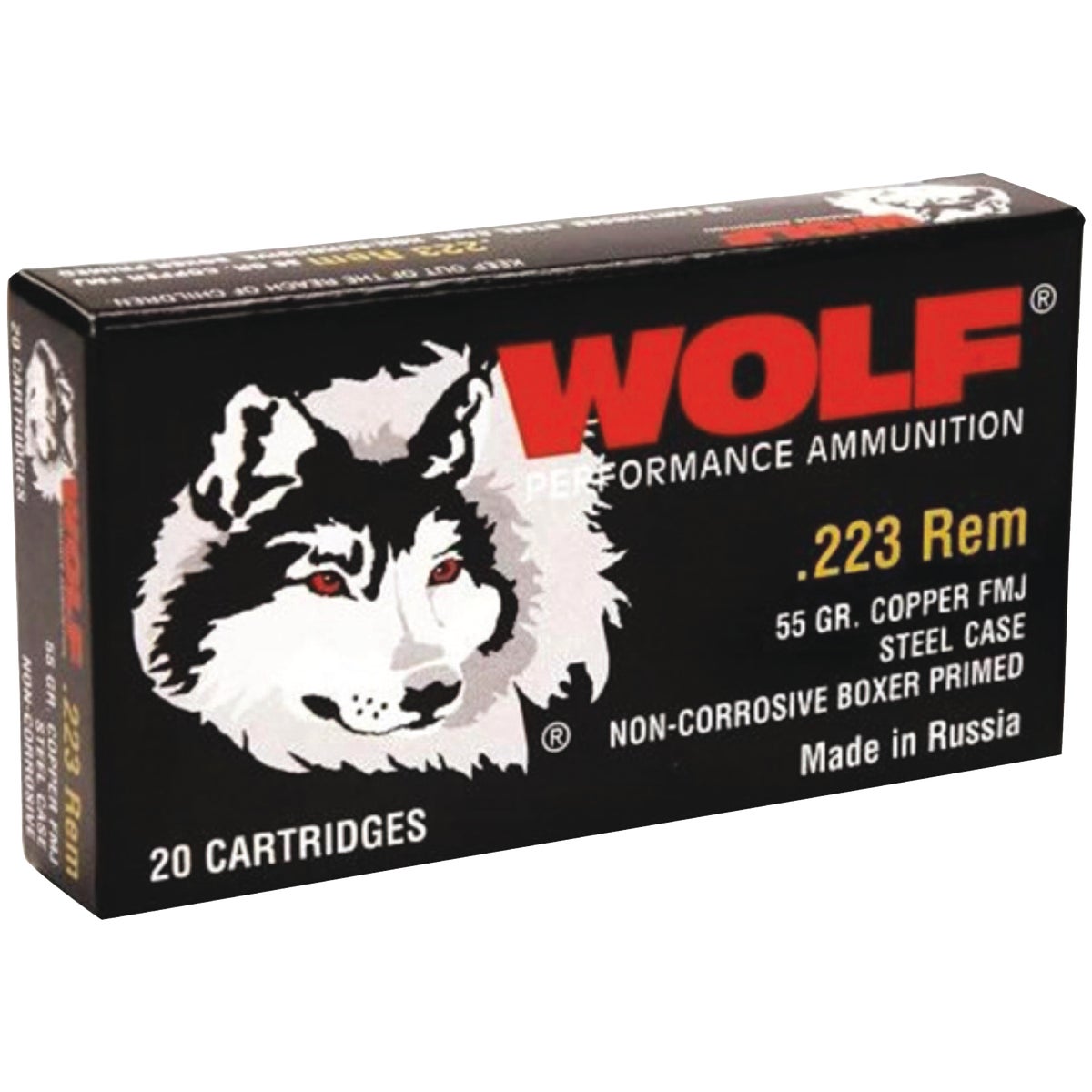 Wolf Polyformance .223 Rem 55 Grain FMJ Centerfire Ammunition Cartridges