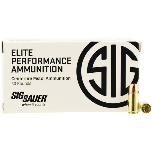 Sig Elite Performance V-Crown 9mm Luger 124 Grain JHP Centerfire Ammunition Cartridges