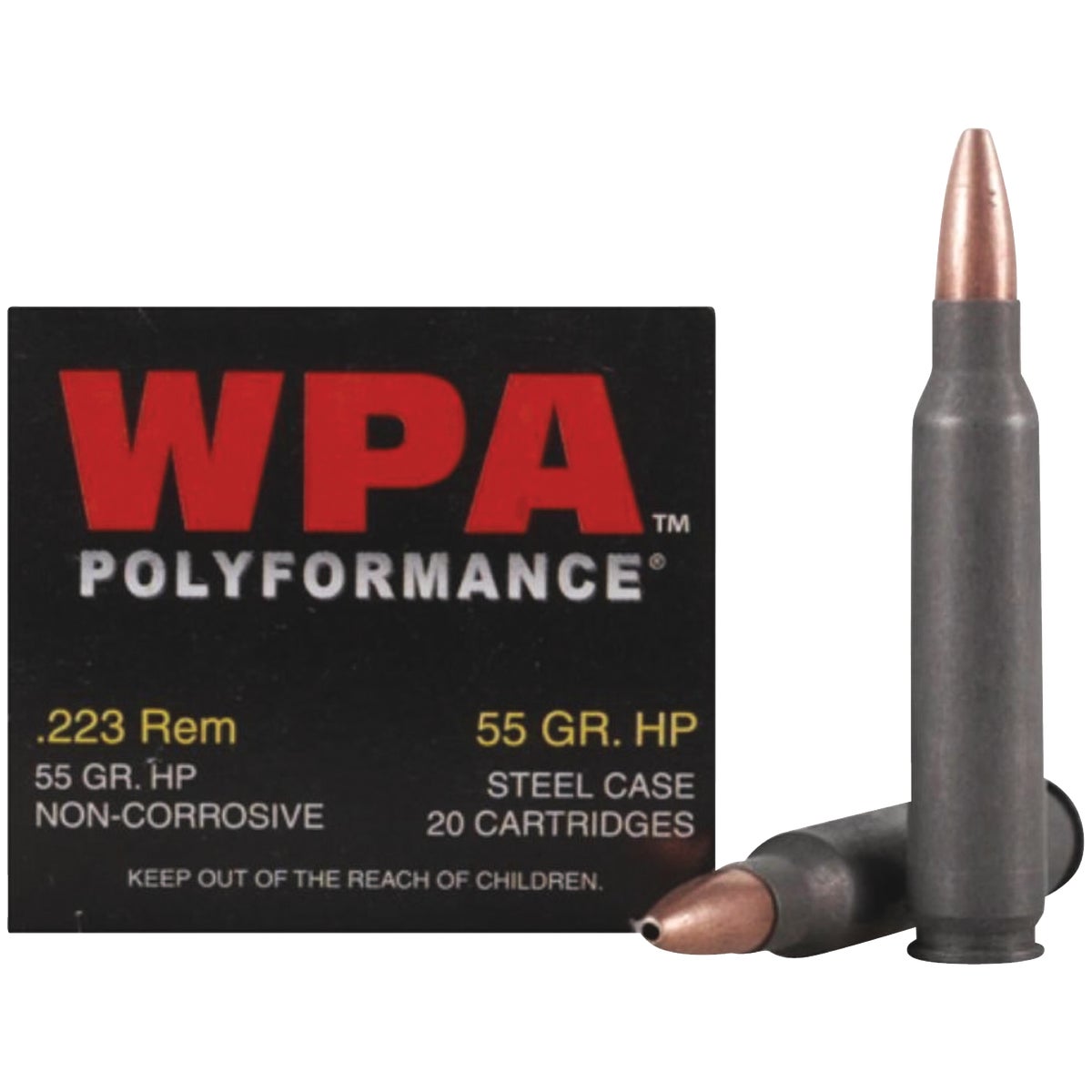 Wolf Polyformance .223 Rem 55 Grain HP Centerfire Ammunition Cartridges