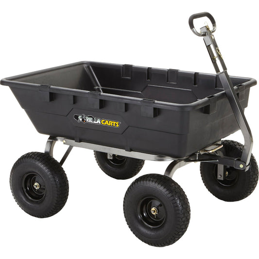 Gorilla Carts 10 Cu. Ft. 1500 Lb. Poly Tow-Behind Garden Cart