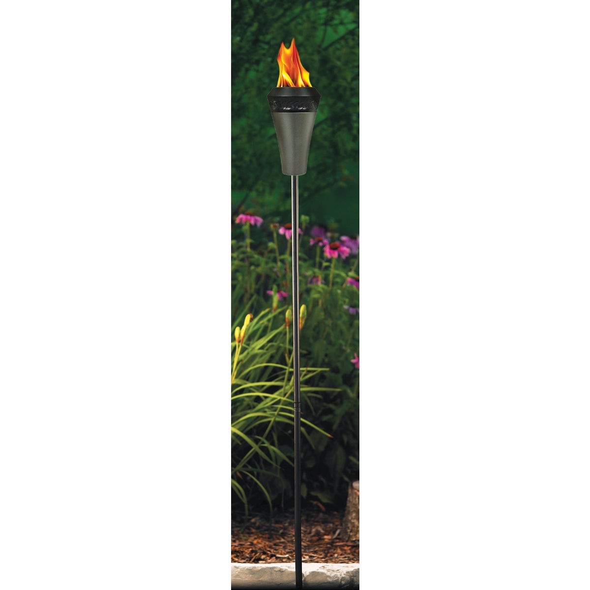 Tiki Island King 65 In. Gun Metal Patio Torch