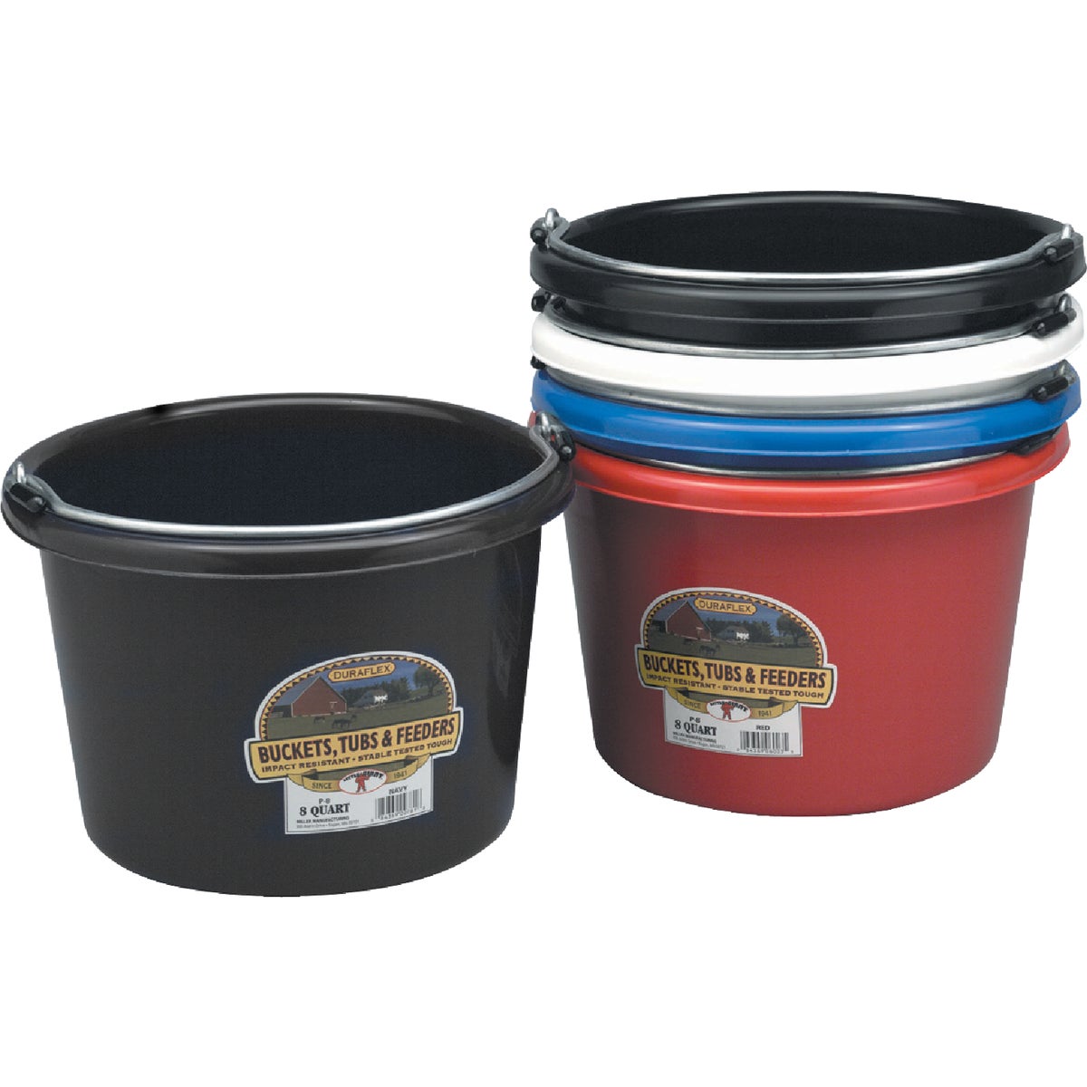 Fortex Fortiflex 8 Qt. Red Poly Handy Bucket