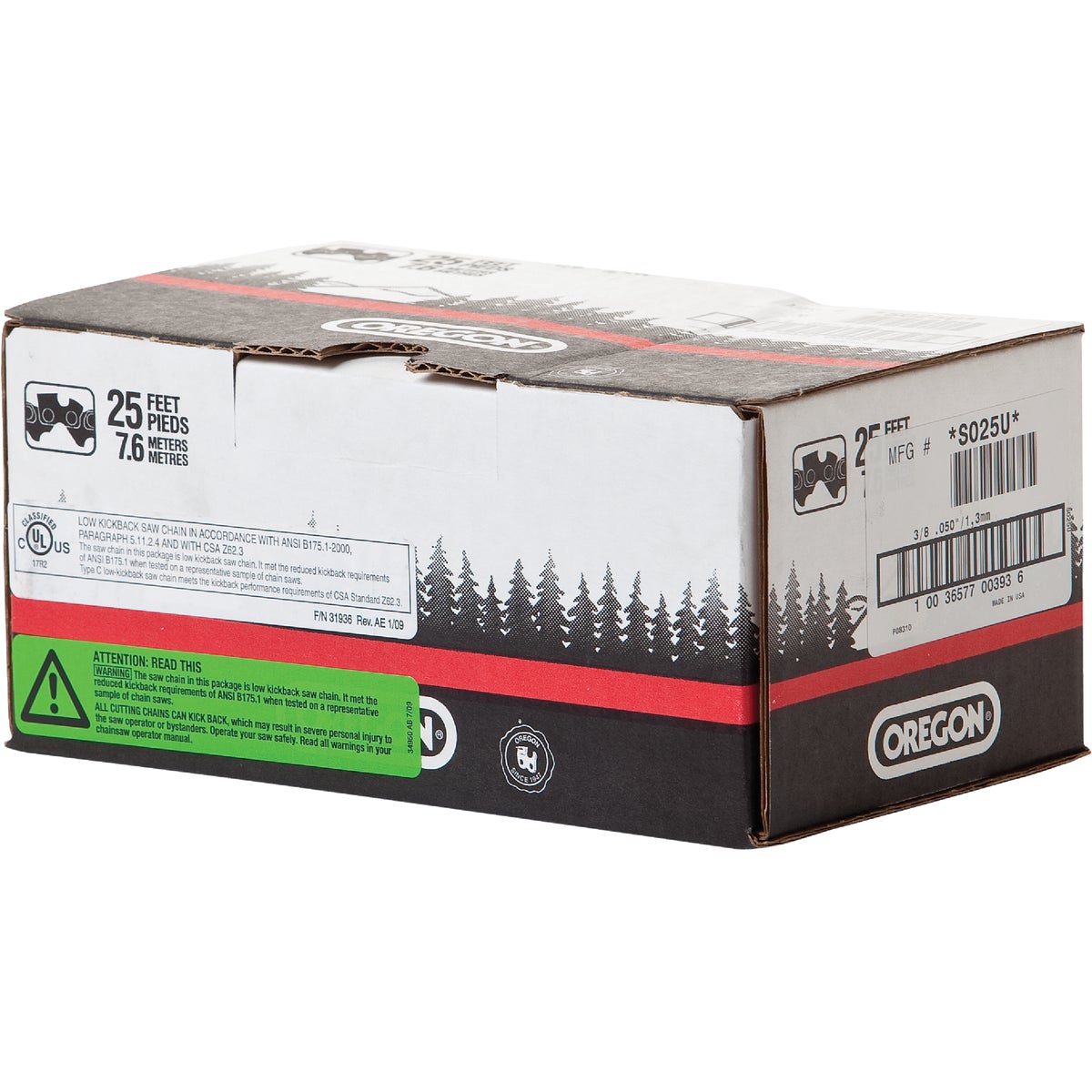 Oregon AdvanceCut 3/8 In. Low Profile .050 Ga. 25 Ft. Chainsaw Chain Reel