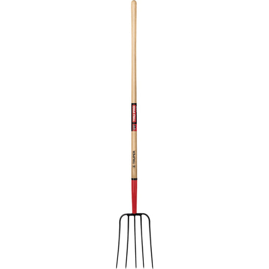 Truper 5-Tine Wood Long Handle Pitch Fork