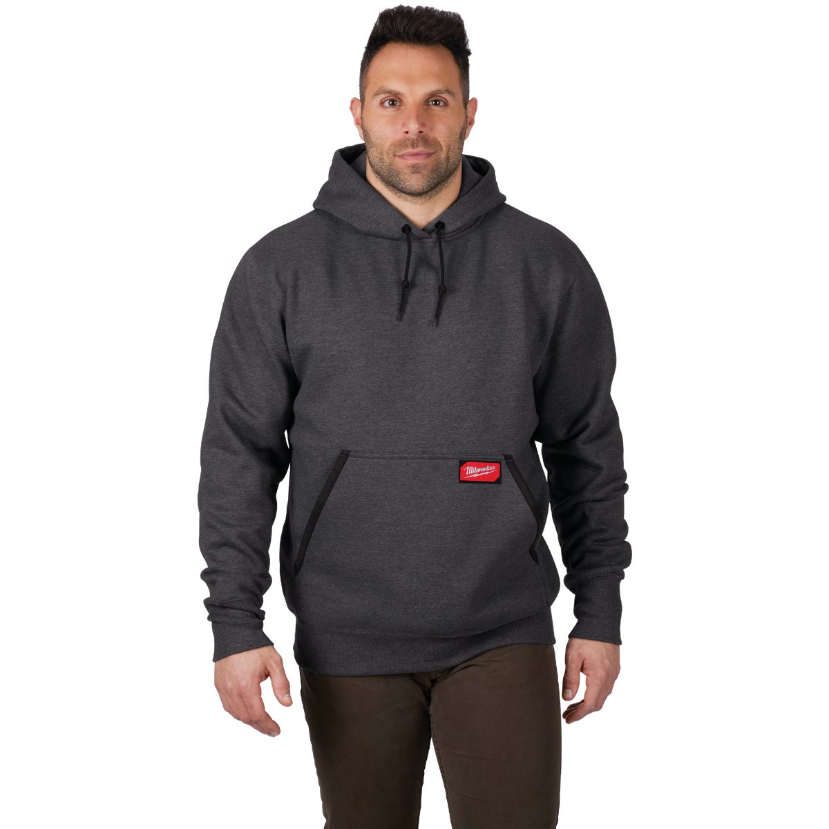 Milwaukee Large Gray Heavy-Duty Pullover Hooded Sweatshirt