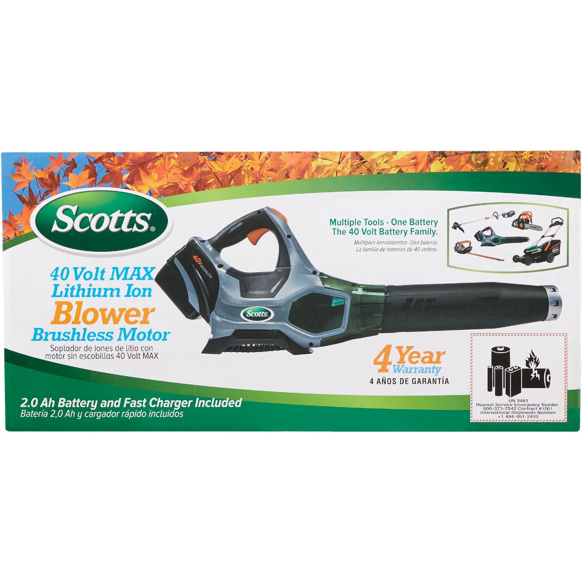 Scotts 140 MPH 40V Lithium-Ion Cordless Blower