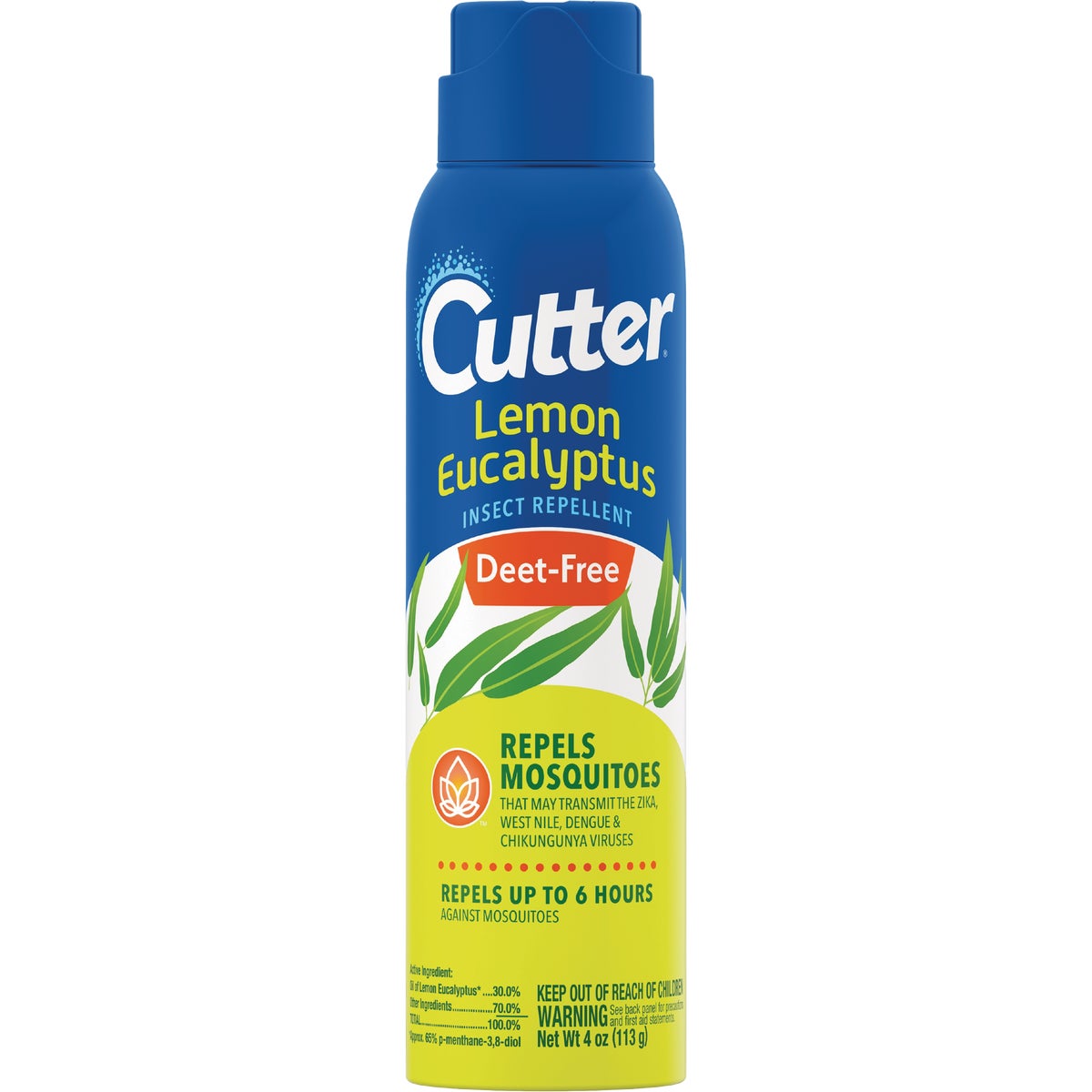 Cutter Lemon Eucalyptus 4 Oz. Insect Repellent Aerosol Spray