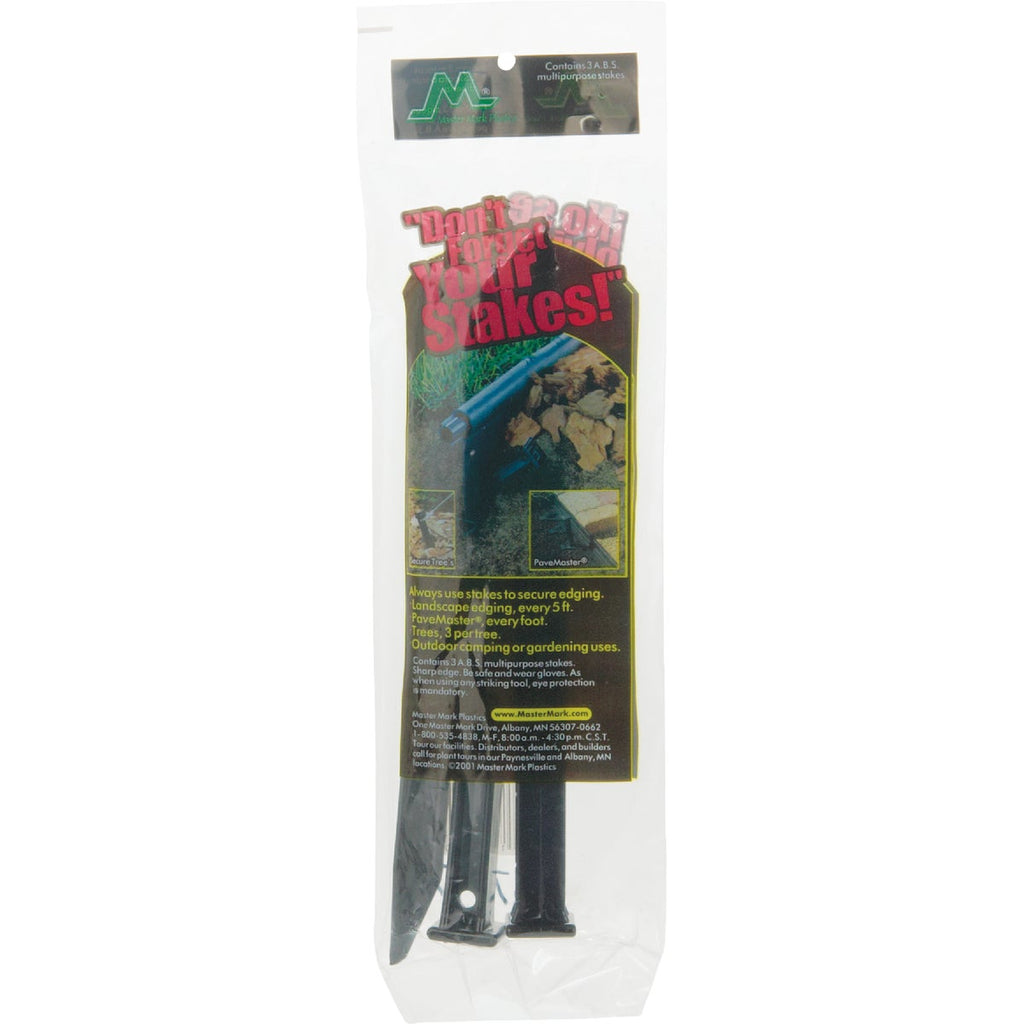 Master Mark 10 In. HDPE Black Edging Stakes (3-Pack)