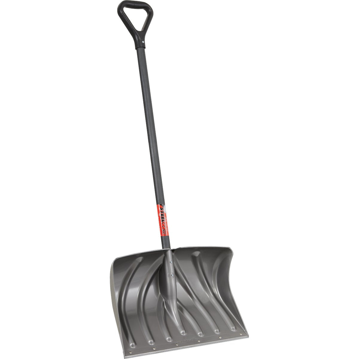 Suncast 20 In. Graphite Snow Shovel & Pusher with Steel Wear Strip and 38 In. Steel Handle