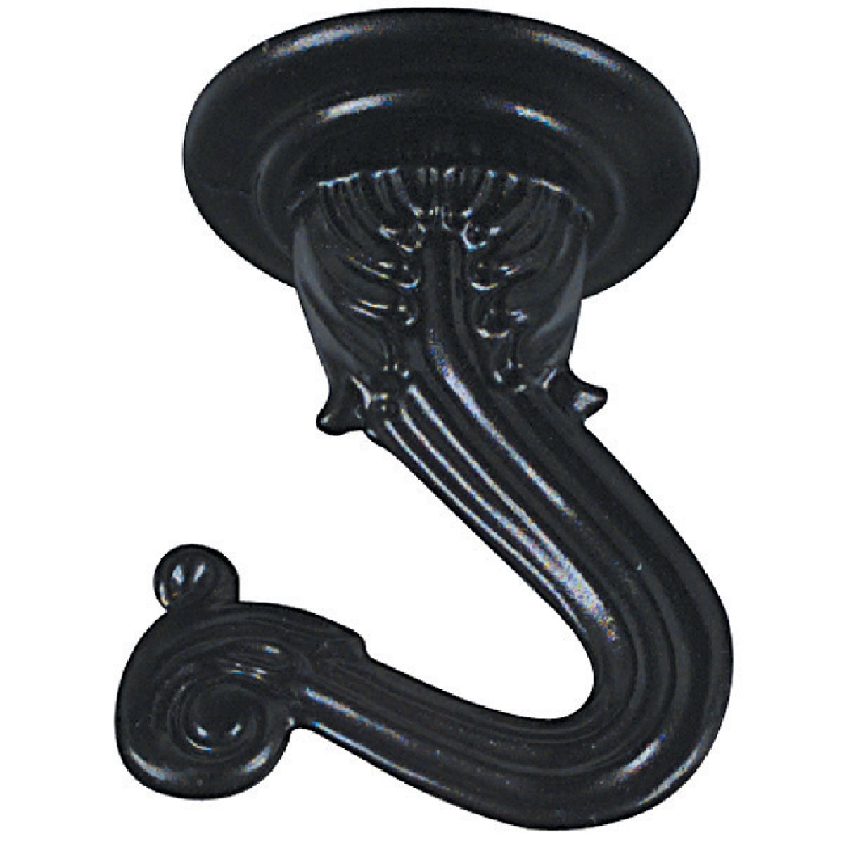 National 1-1/2 In. Black Die Cast Swag Hook (2-Pack)