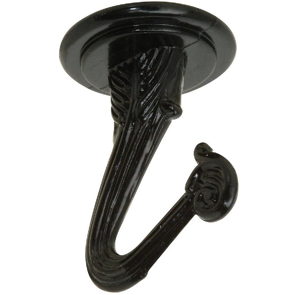 National 1-1/2 In. Black Die Cast Swag Hook (2-Pack)