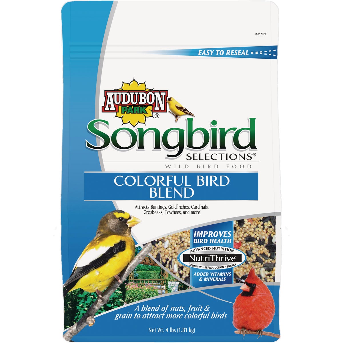 Audubon Park Songbird Selections 4 Lb. Colorful Wild Bird Seed