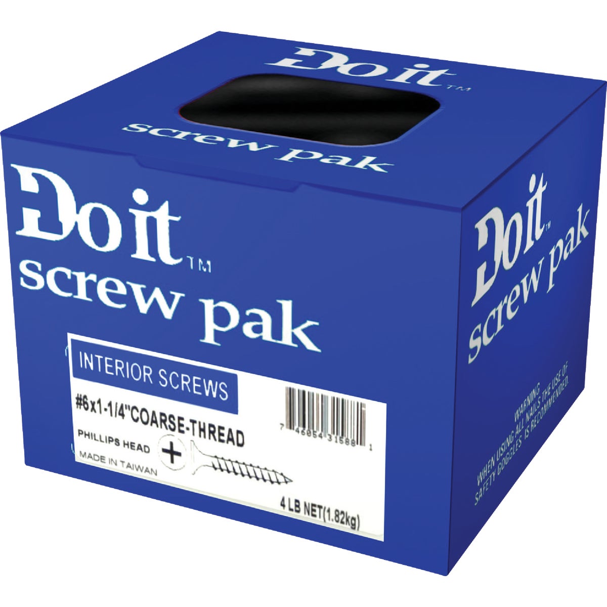 Do it #6 x 1-1/4 In. Coarse Thread Black Phosphate Drywall Screw (5 Lb.-Box)